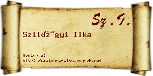 Szilágyi Ilka névjegykártya