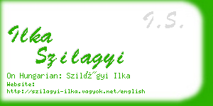 ilka szilagyi business card